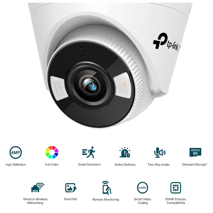 TP-Link Vigi C440 4MP 4mm Full-Color Turret Network Camera - Image 3