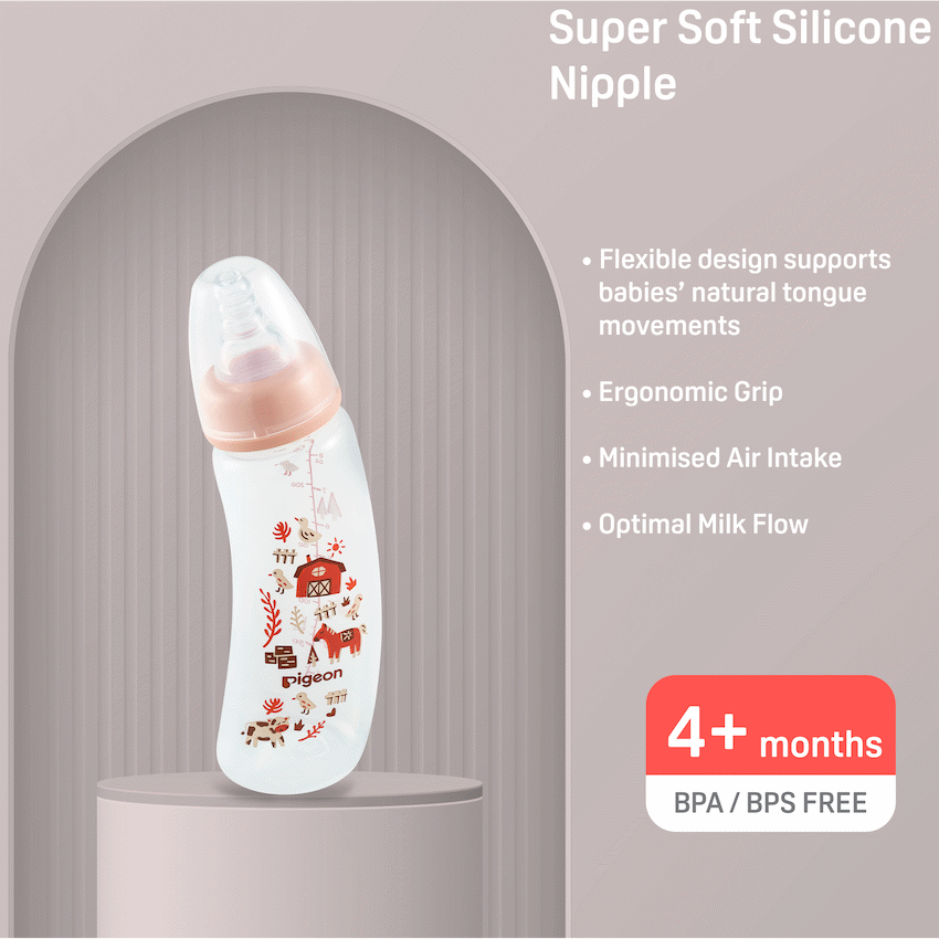 PIGEON FLEXIBLE CURVE BOTTLE 250ML - FARM - Image 3