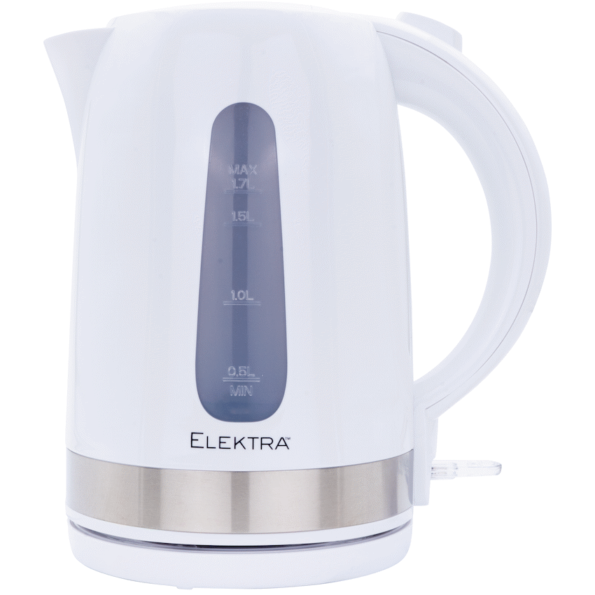 Elektra 1.7l Plastic Kettle - White - Image 3