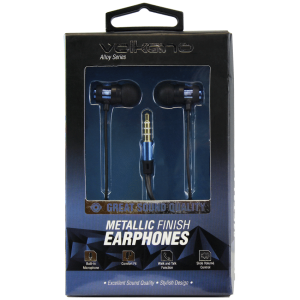 Volkano Alloy Series Metal Earphone - Blue