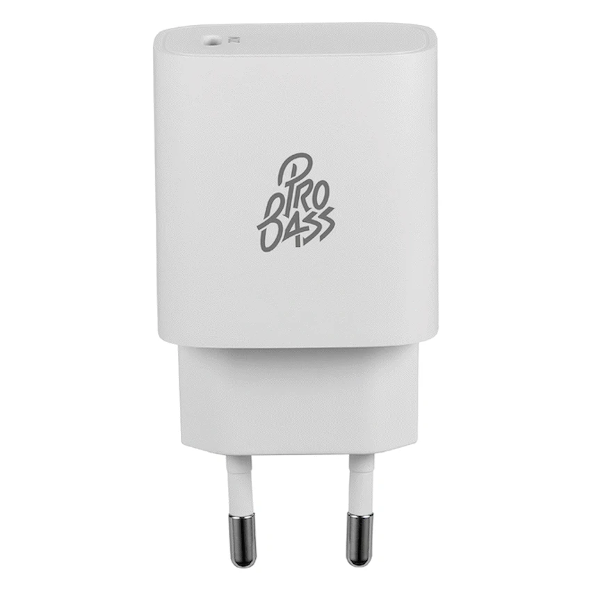 Pro Bass RapidCharge Series 20w Single Type-C Wall Charger - White - Image 3