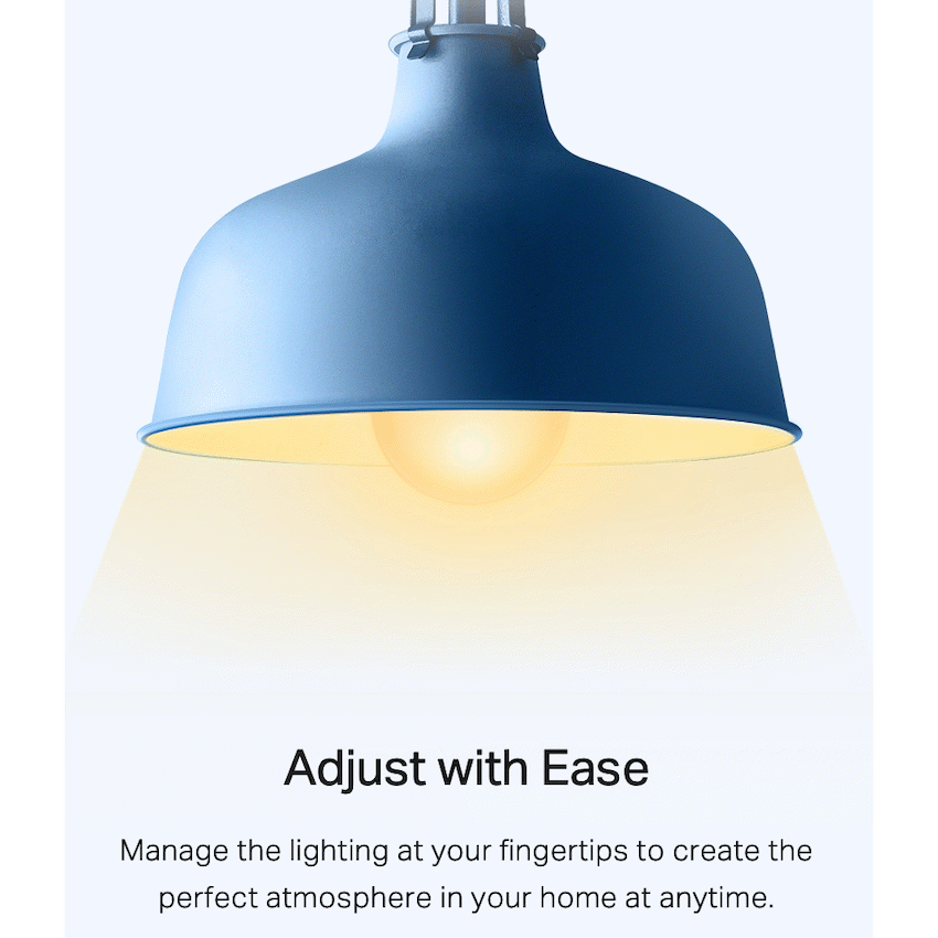 TP-Link Tapo L510E 8.7w Smart Wi-Fi Warm White Light Bulb, Dimmable, A60, E27 - Image 3