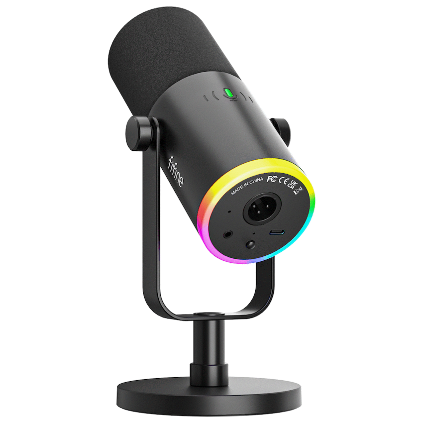 Fifine AM8 NEO RGB Dual Port Microphone with Stand - Image 4