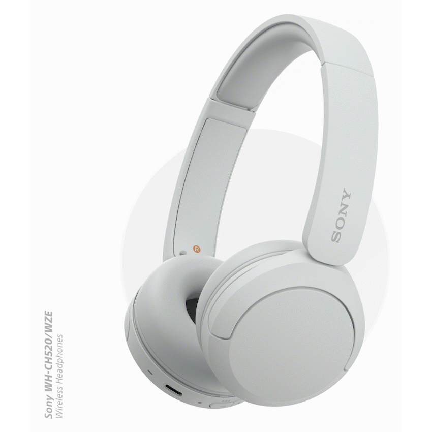 Sony WH-CH520 (White) Bluetooth On-Ear Headphones - Image 4