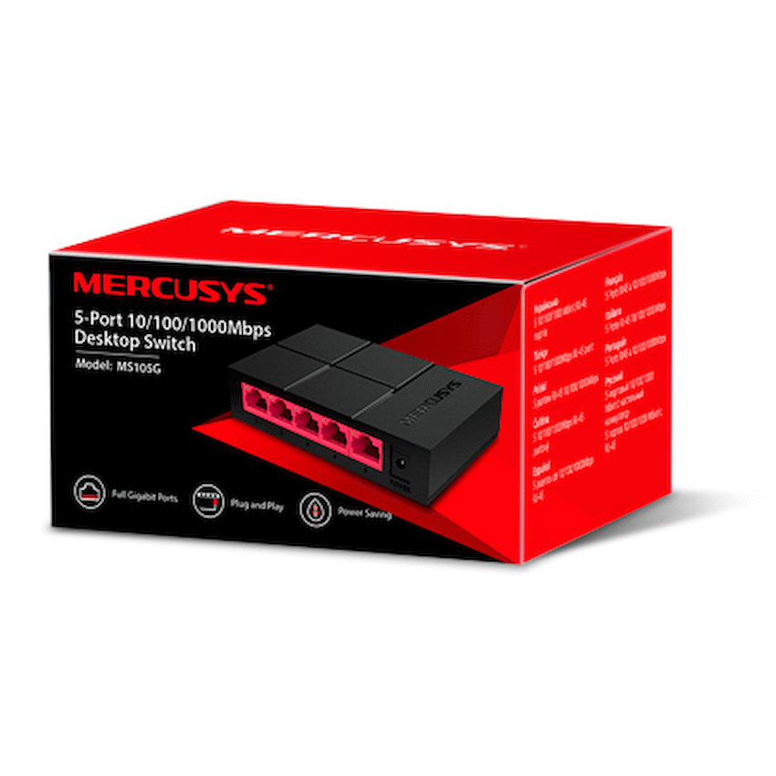 TP-Link Mercusys MS105G 5-Port Gigabit Desktop Switch - Image 4