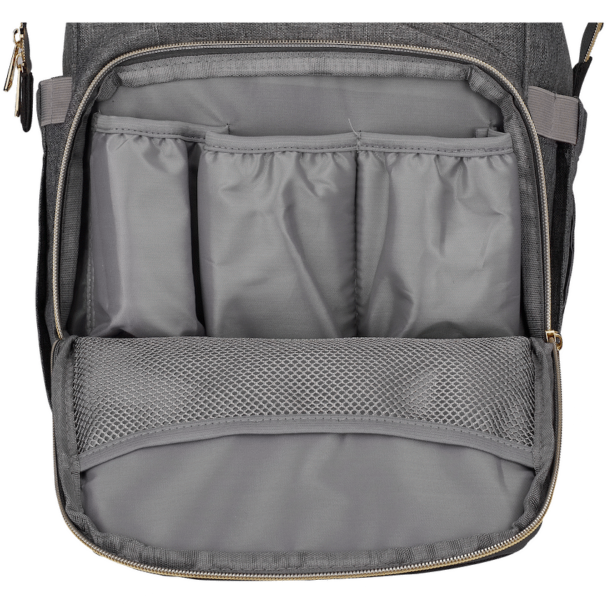Totes Babe Alma Diaper Backpack Colourblock - Grey/Charcoal - Image 4