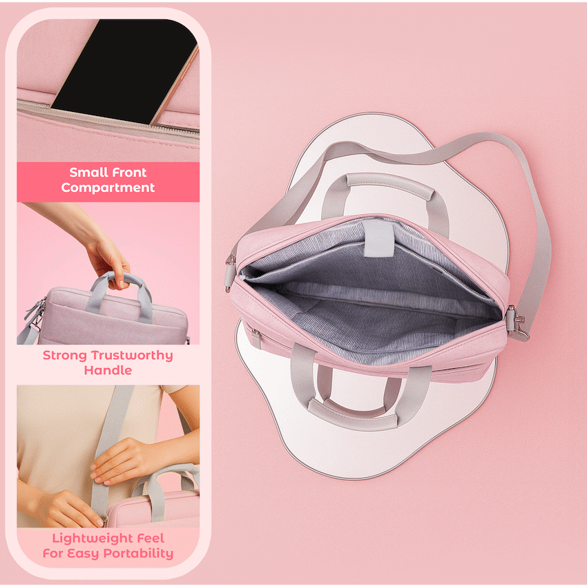 SupaNova Macy 15.6" Laptop Shoulder Bag Pink - Image 4