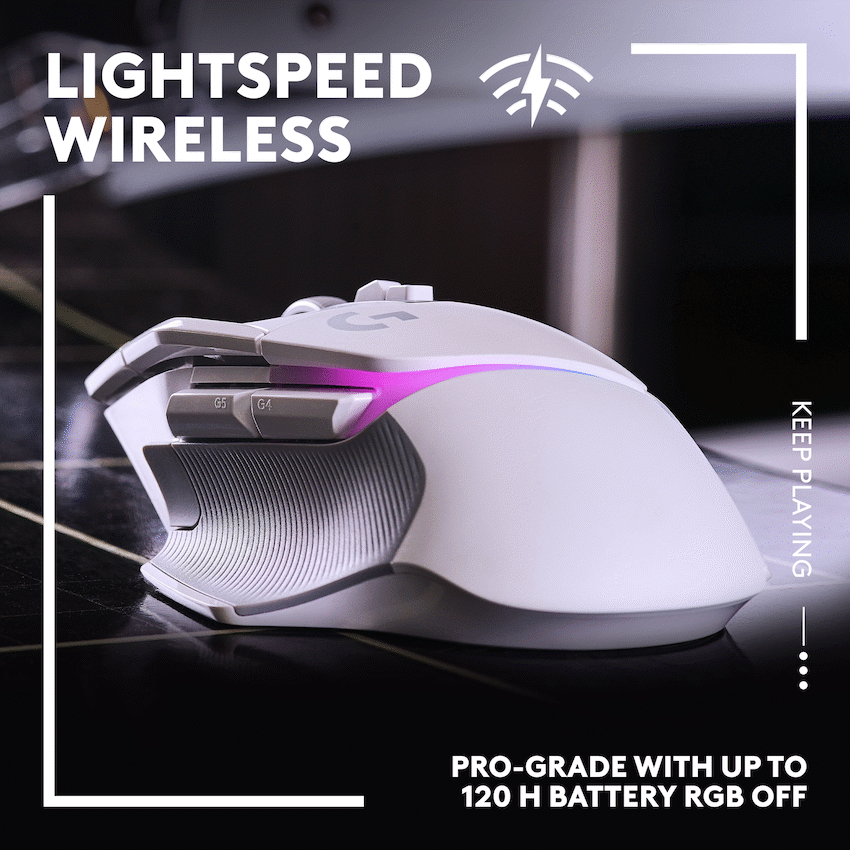 Logitech(R) G502 X Plus Wireless Gaming Mouse - White - Image 4
