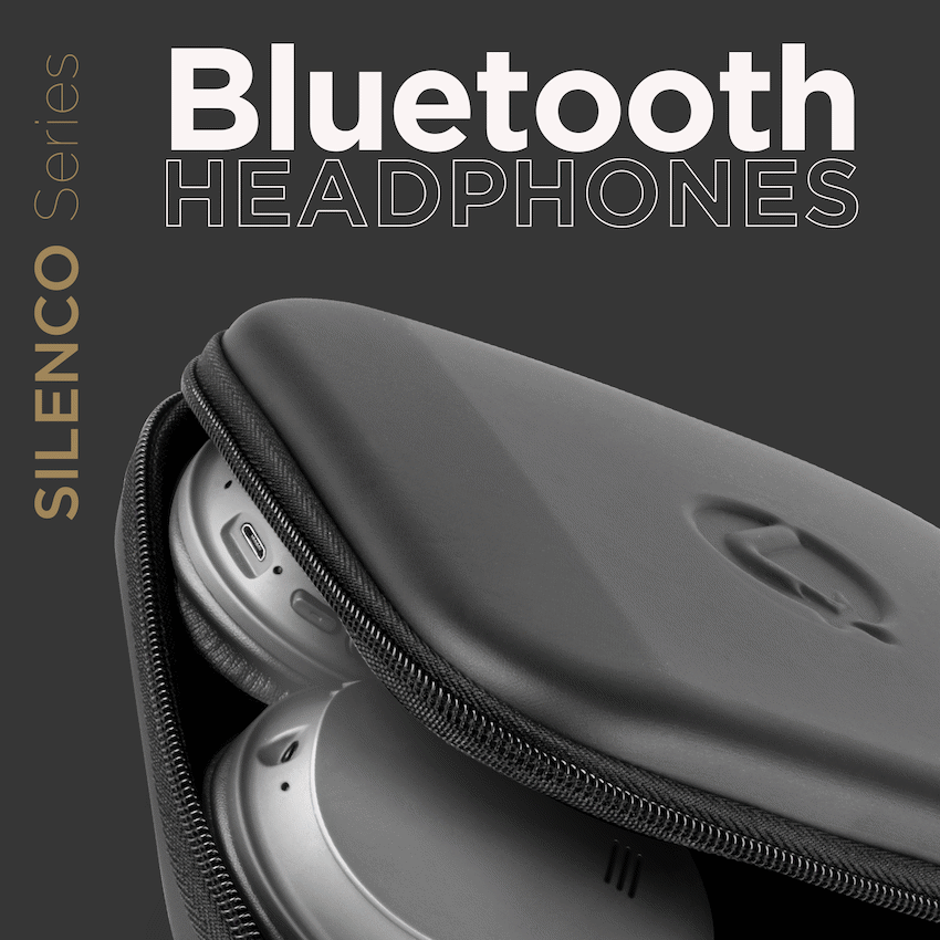 VolkanoX Silenco Series Active Noise Cancelling Bluetooth Headphones - Silver - Image 4
