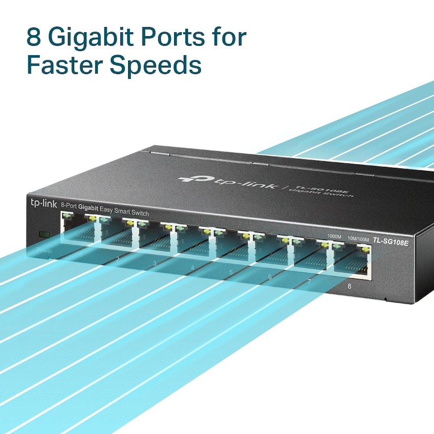 TP-Link TL-SG108E 8-Port Gigabit Easy Smart Switch - Image 4