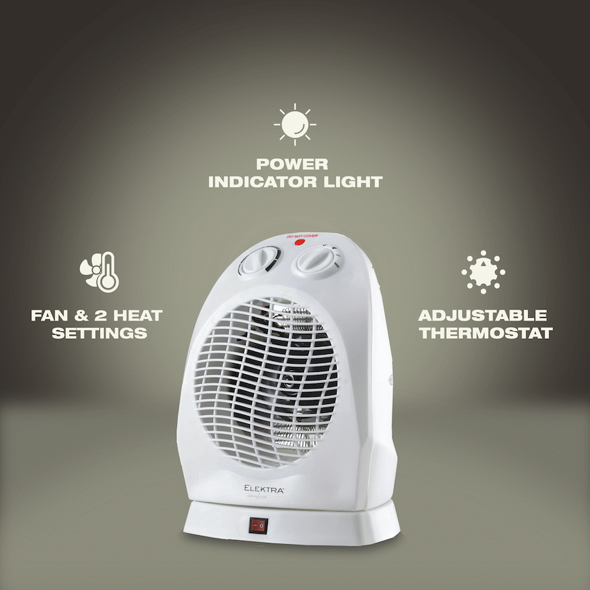 Elektra Comfort Oscillating Fan Heater - Image 4