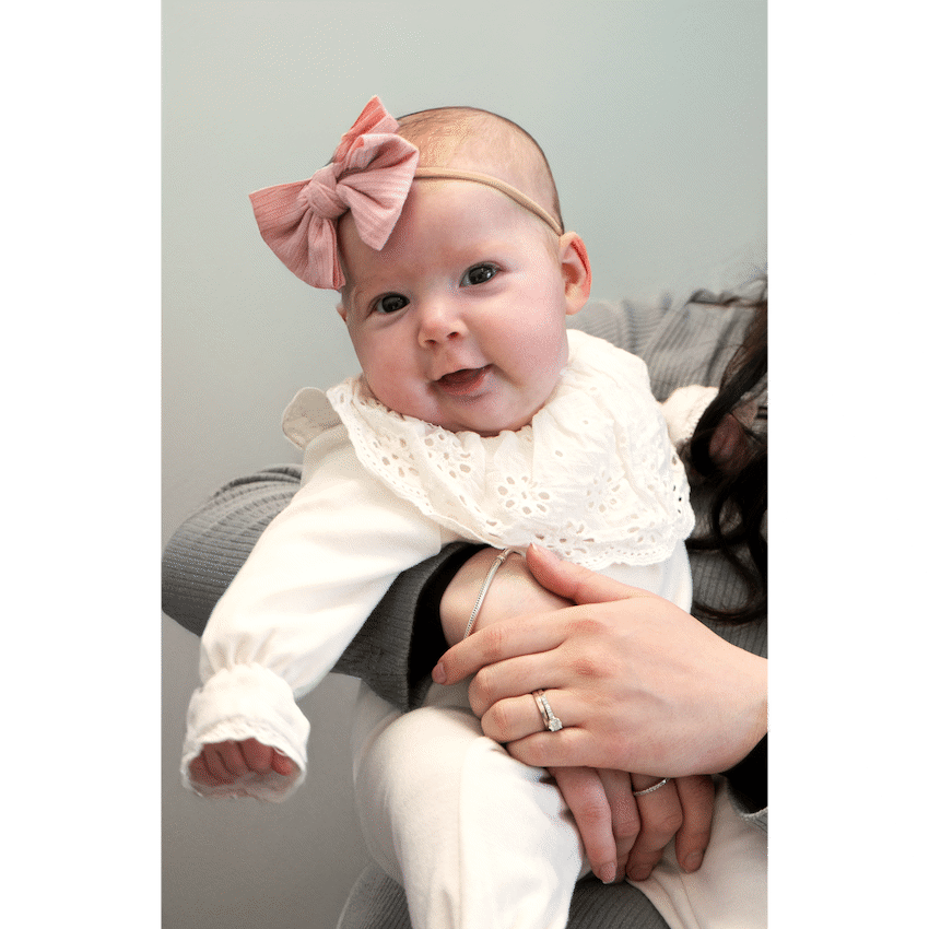 Echo Baby Bow Headbands - Set of 3 (Bone, white, pink) - Image 4