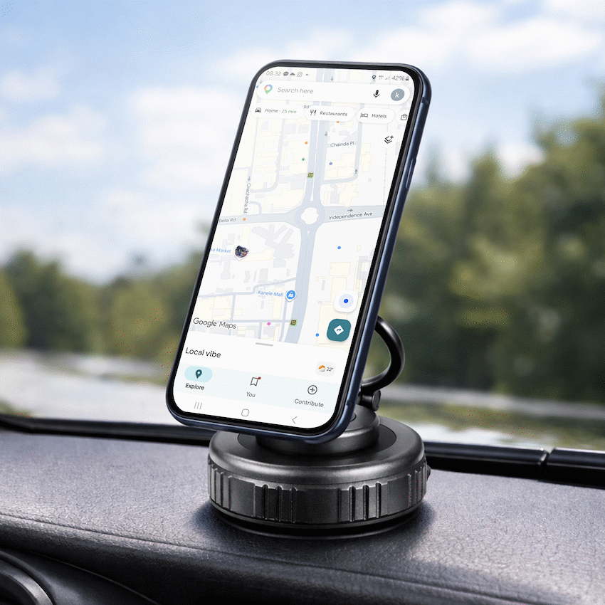 Volkano Magnoire Series Magsafe Phone Mount - Black - Image 4