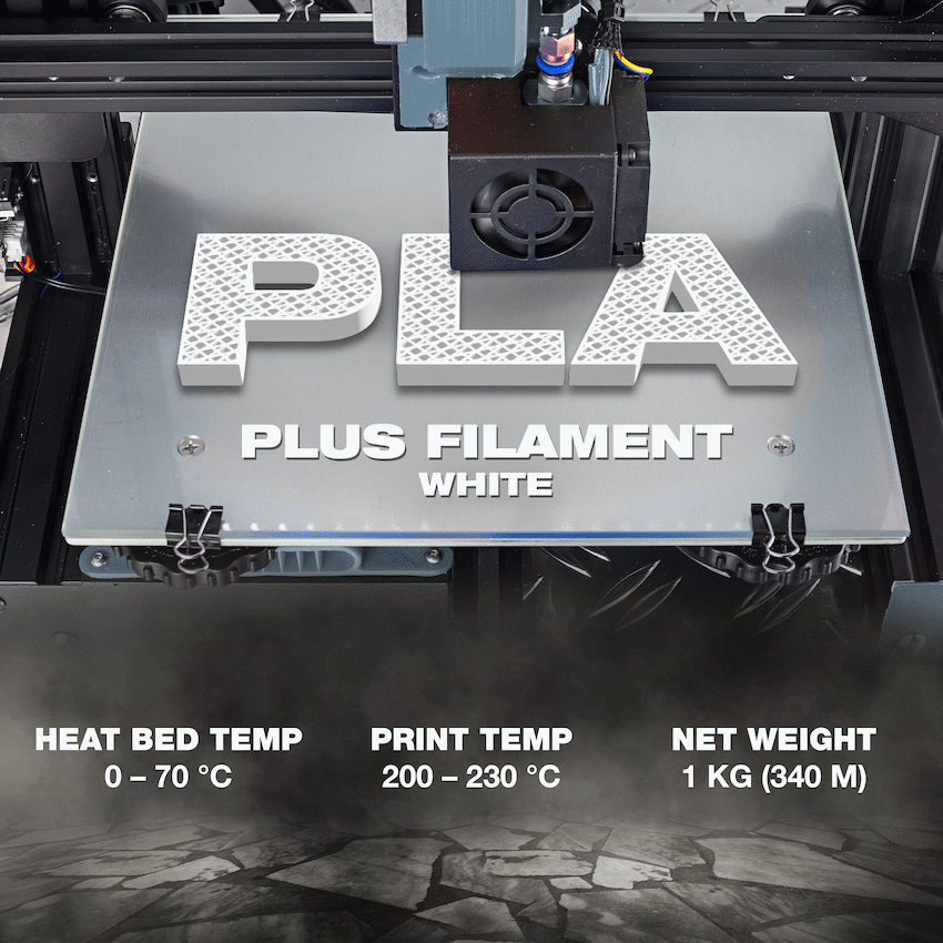 SA Filament Silk PLA Plus Gloss Filament 1kg - White - Image 4
