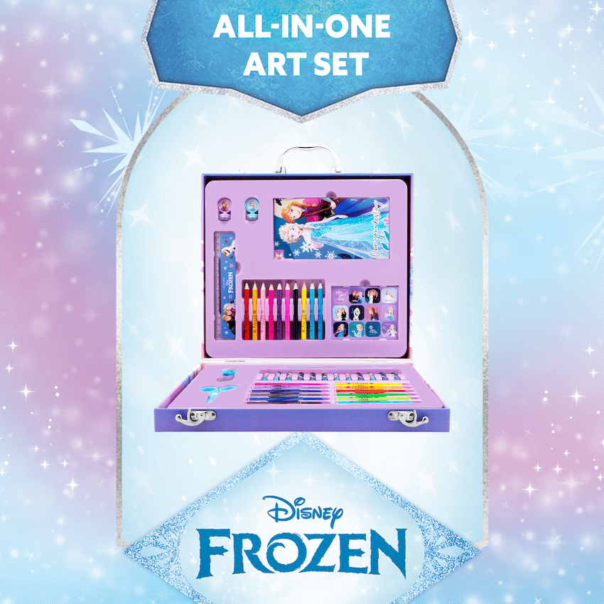 42 PIECE COLOURING STATIONERY BRIEFCASE- FROZEN - Image 4