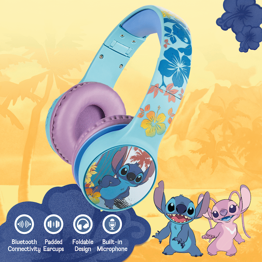 Disney Stitch Bluetooth Padded Headphones with dB Switch Function - Image 4