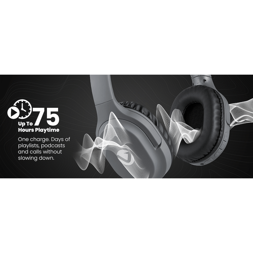 Volkano Pebble Series Bluetooth Headphones - Dark Grey - Image 4