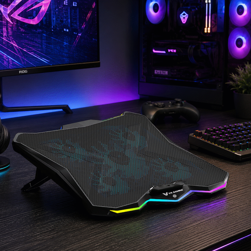 VX Gaming Boreas Series 5-Fan 17" Notebook Cooling Stand - Image 4