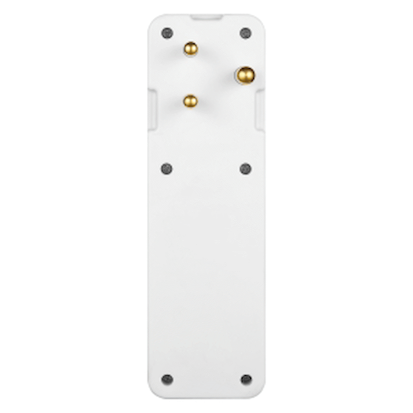 Ellies 3-Way Schuko Adaptor with Type-C + USB - White - Image 4