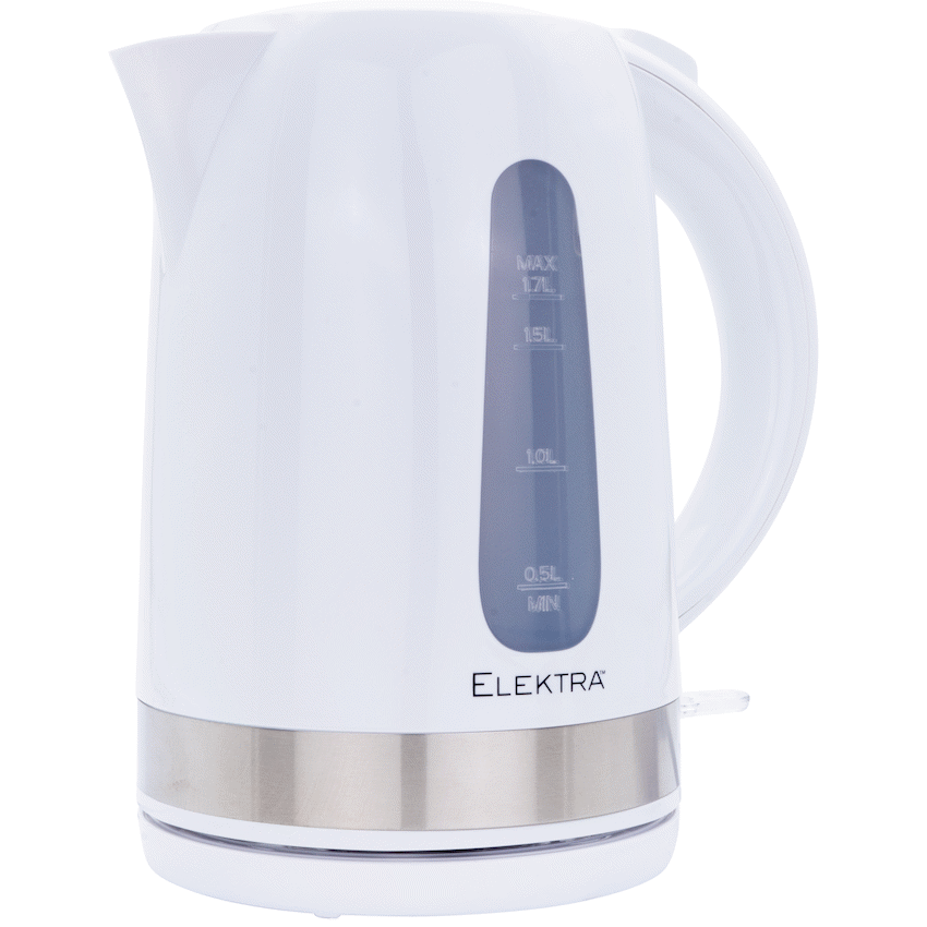Elektra 1.7l Plastic Kettle - White - Image 4