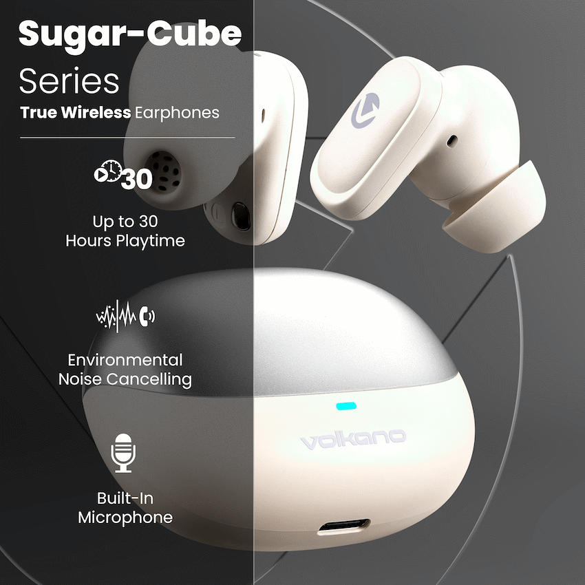 Volkano Sugar-Cube Active Noise-Cancelling True Wireless Earphones - Nude - Image 4