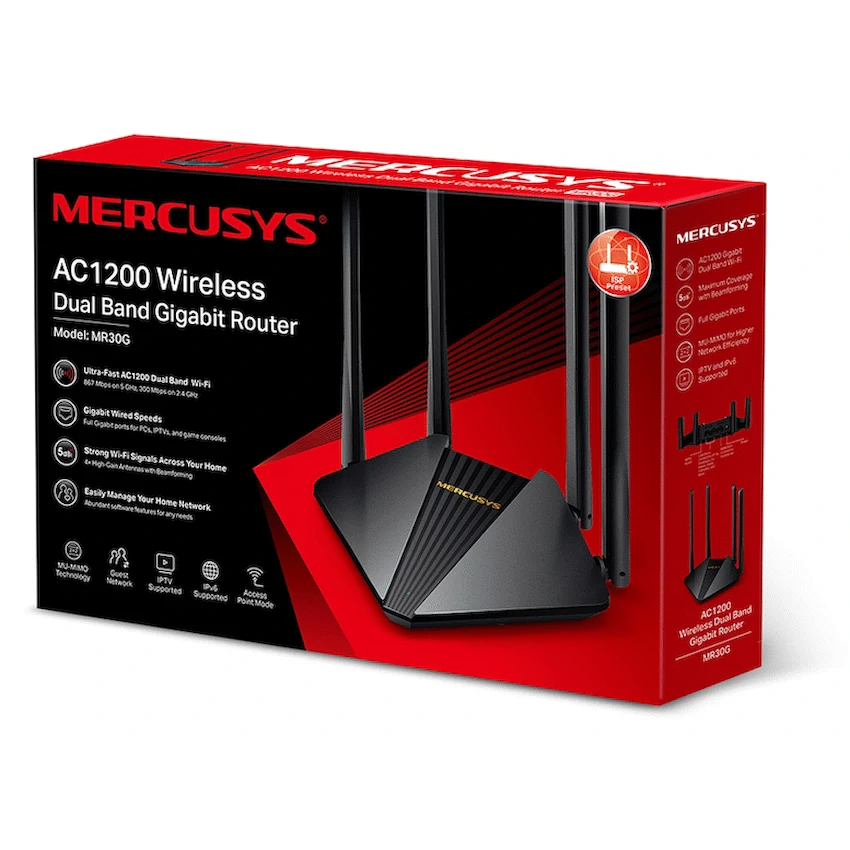 TP-Link Mercusys MR30G AC1200 Wireless Dual Band Gigabit Router - Image 4
