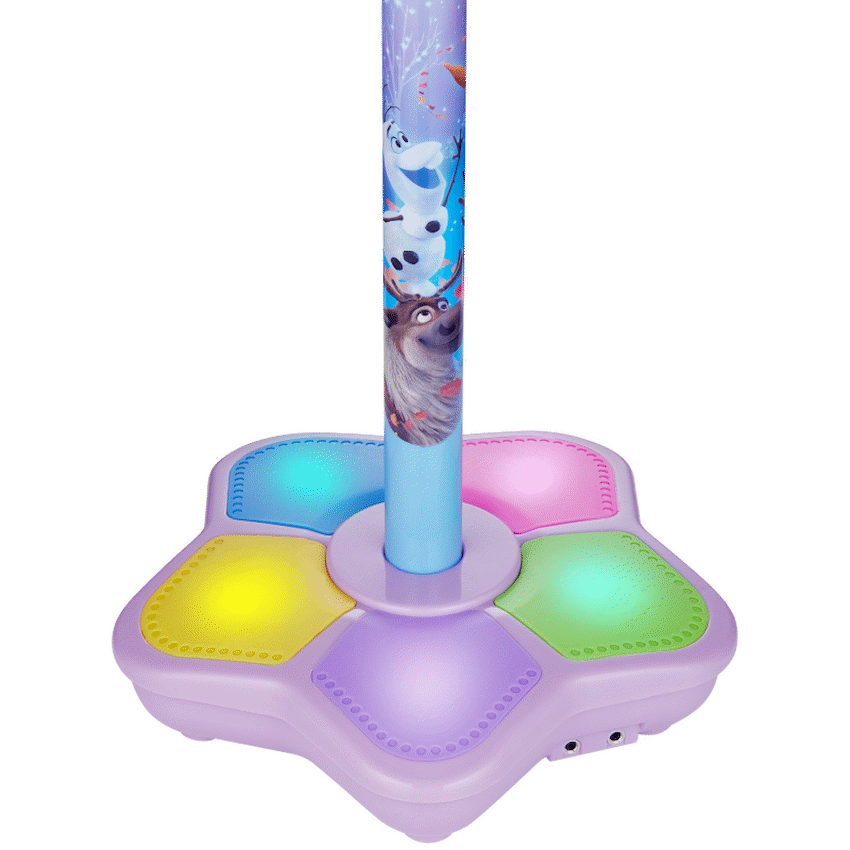 Disney Frozen Auxiliary Star Karaoke Microphone Stand with Colourful Lights - Image 4