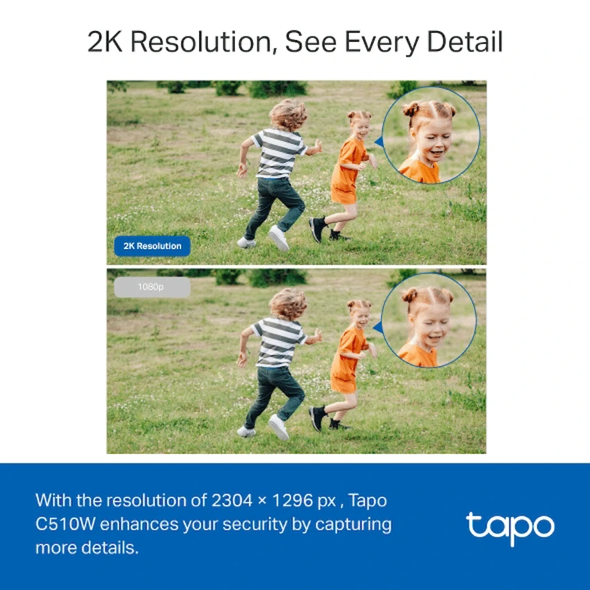 TP-Link Tapo C510W 2K Outdoor Pan/Tilt Security WiFi Camera - Image 4