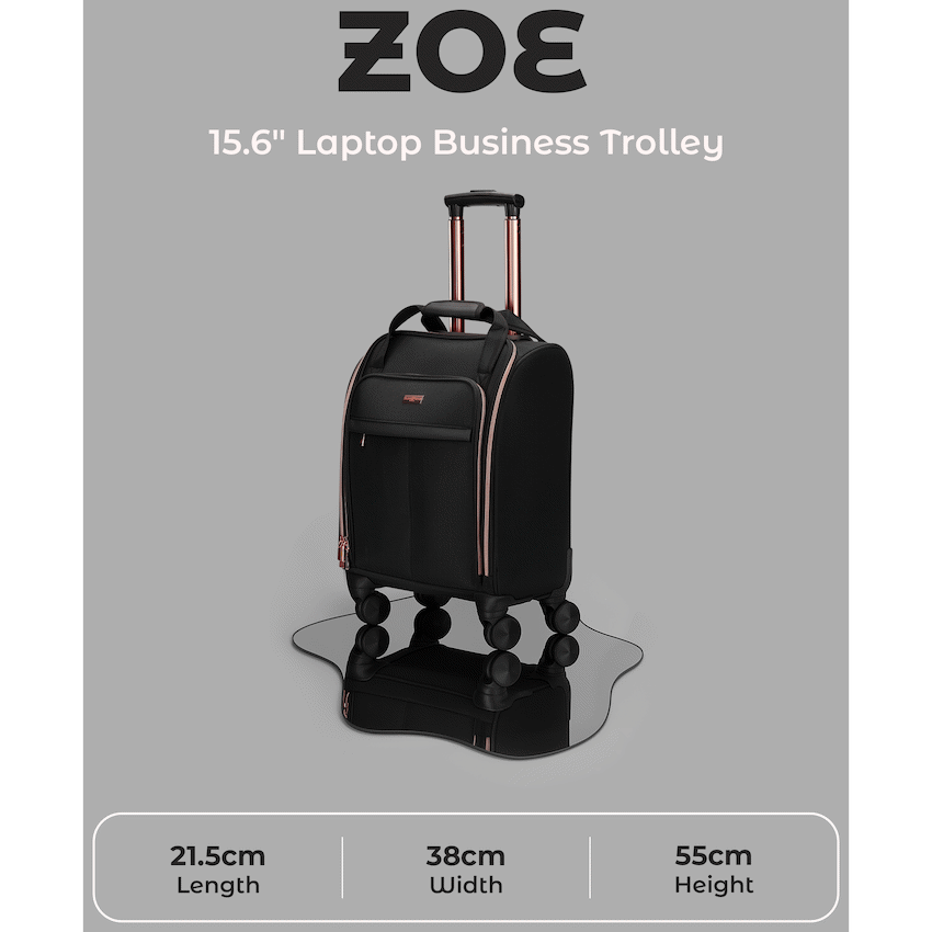 SupaNova Zoe 15.6" Laptop Business Trolley - Black - Image 5