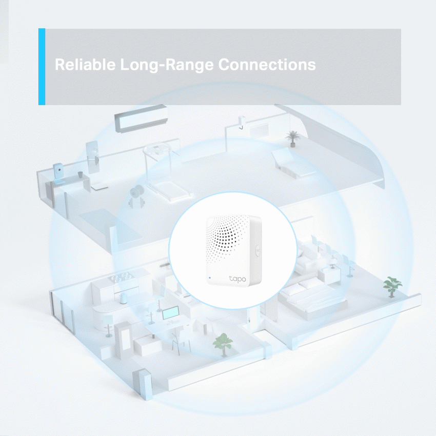 TP-Link Tapo H100 Smart Wi-Fi 868mhz Hub with Chime - Image 5