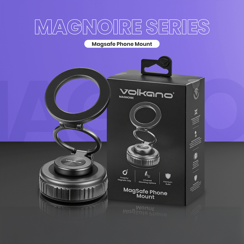 Volkano Magnoire Series Magsafe Phone Mount - Black - Image 5