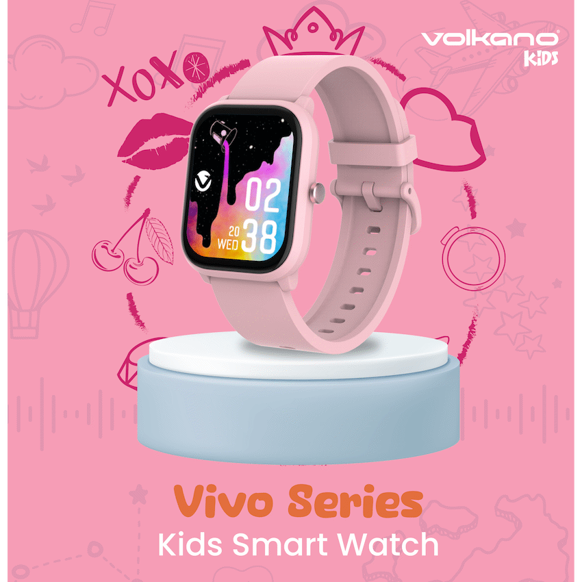Volkano Vivo Series Kids Smart Watch - Pastel Pink - Image 5