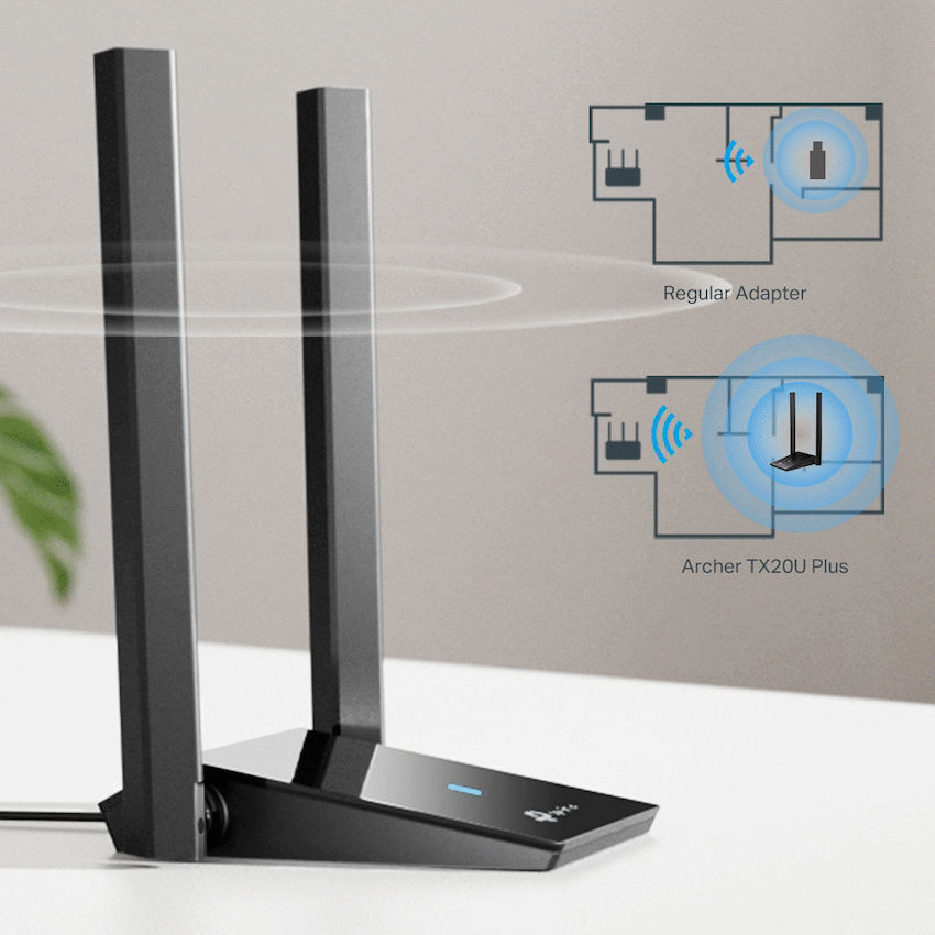 TP-Link Archer TX20U Plus AX1800 Dual Antennas High-Gain Wireless USB Adapter - Image 5