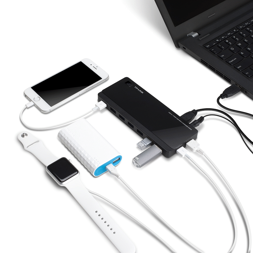 TP-Link UH720 USB 3.0 7-Port Hub with 2 Charging Ports - Image 5