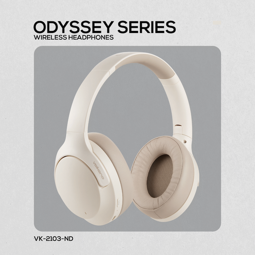 Volkano Odyssey ANC Bluetooth Wireless Headphone - Nude - Image 5