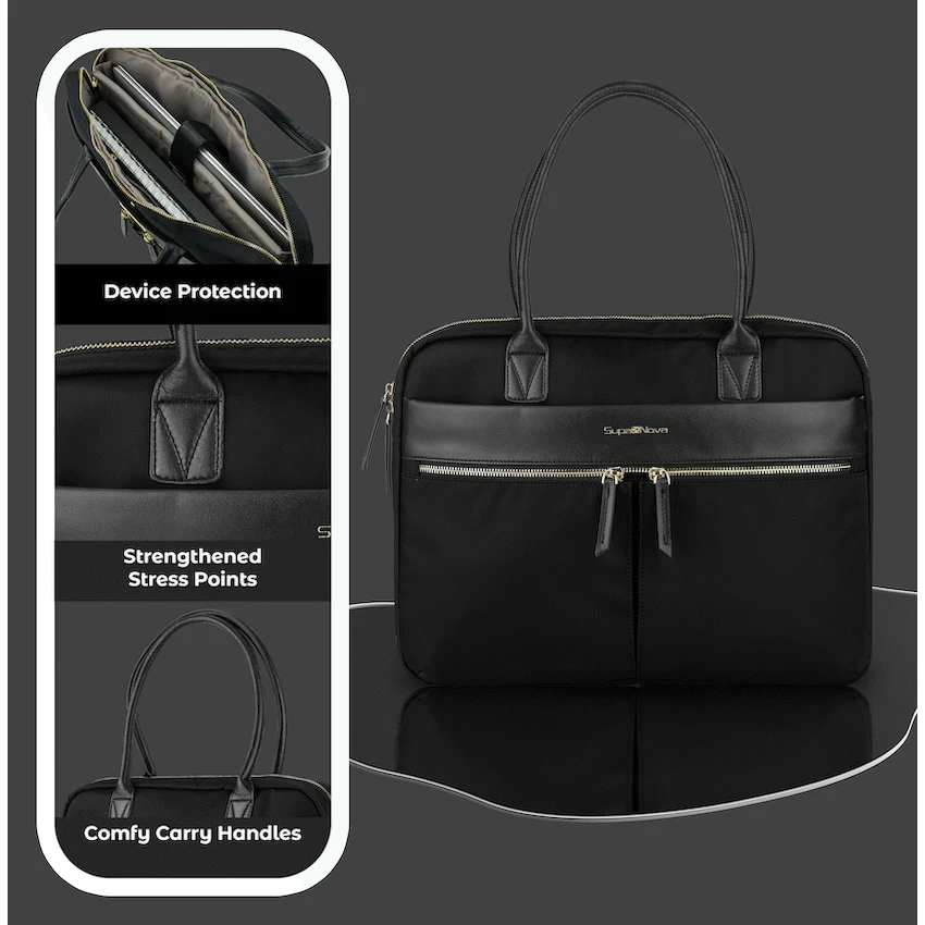 SupaNova Sienna 14.1' Ladies Laptop Bag - Black - Image 5