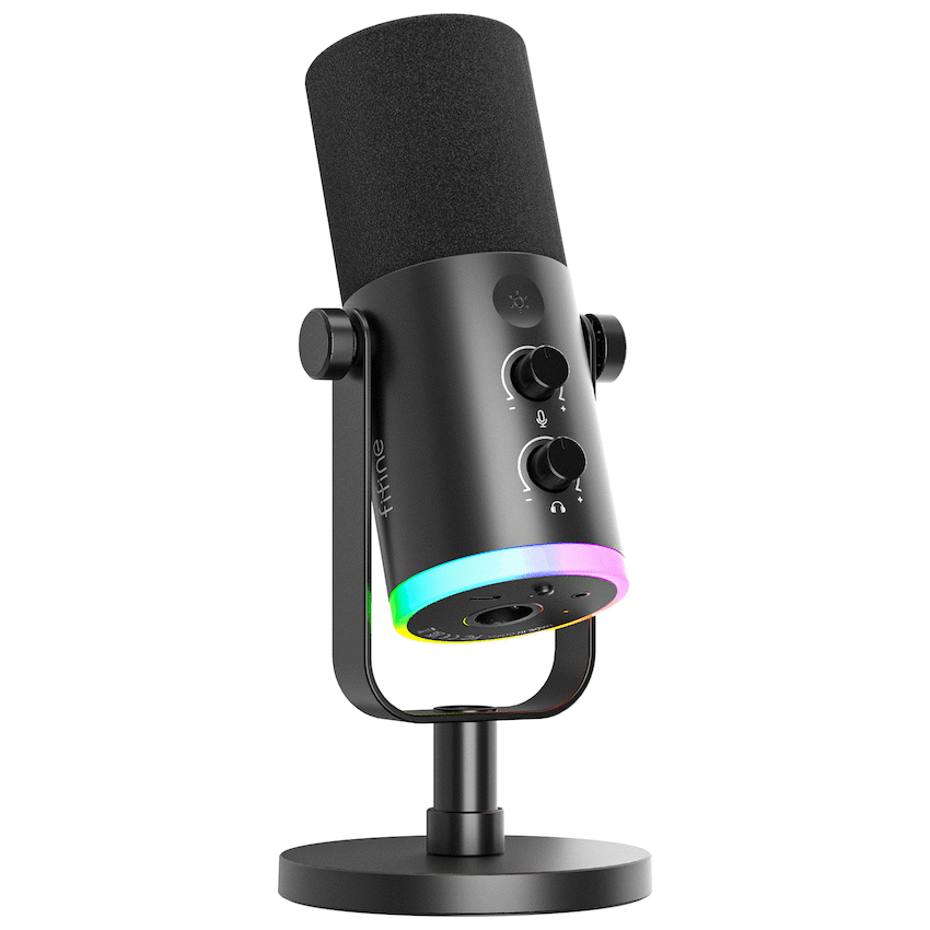 Fifine AM8 NEO RGB Dual Port Microphone with Stand - Image 5