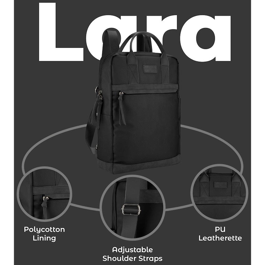 SupaNova Lara 15.6" Laptop Backpack - Black - Image 6