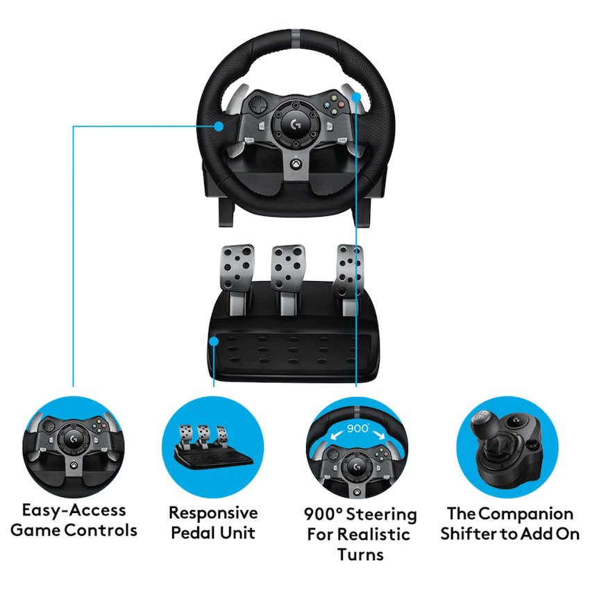 Logitech(R) G920 Driving Force Racing Wheel and Pedals for XB & PC - Image 6