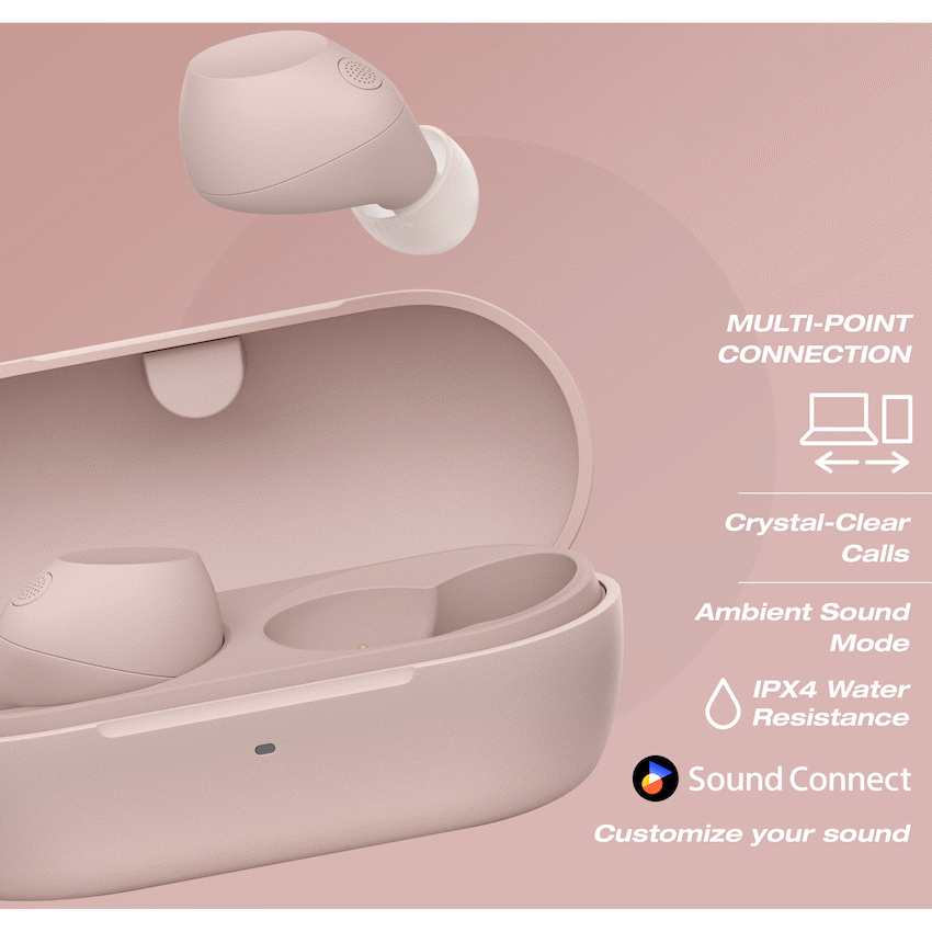 Sony WF-C710N True Wireless Earbuds (Pink) - Image 6