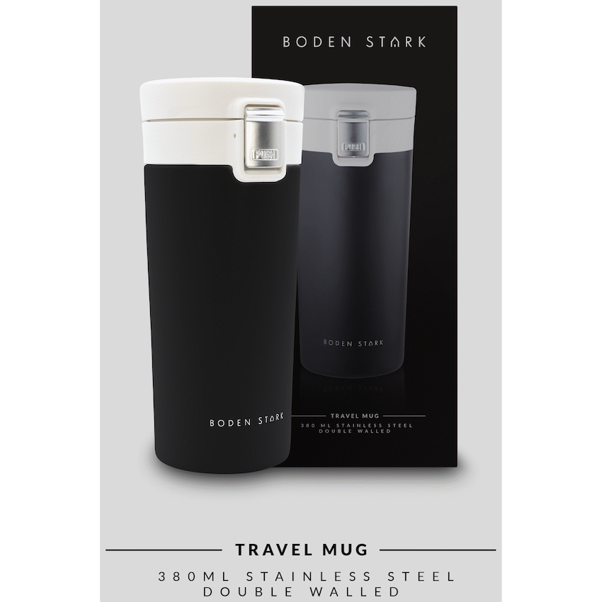 Boden Stark 380ml Travel Mug - Black - Image 6