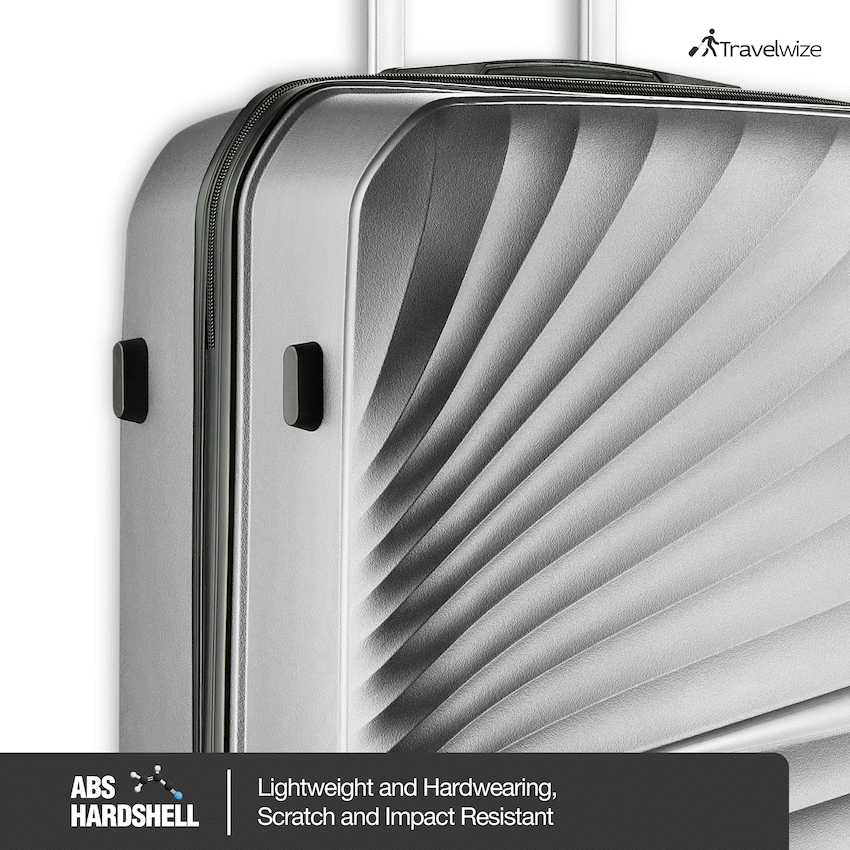 Travelwize Quartz PP 55cm 4-Wheel Spinner Luggage - Silver - Image 6