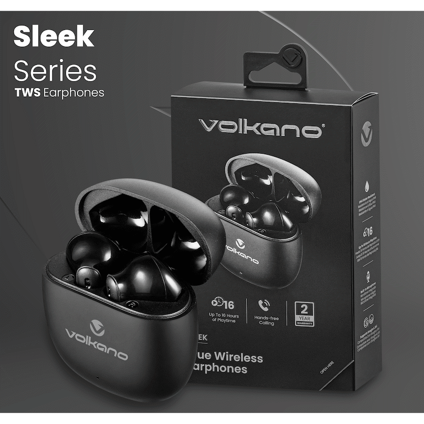 Volkano Sleek Series TWS Earphones - Black - Image 6