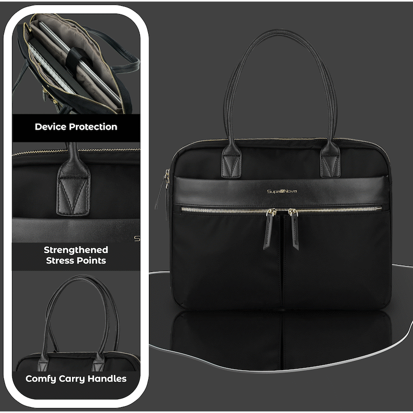 SupaNova Sienna 14.1' Ladies Laptop Bag - Black - Image 6