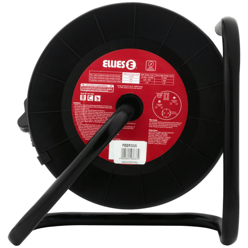 Ellies Heavy Duty Surge Extension Reel-30M-BK - Image 6