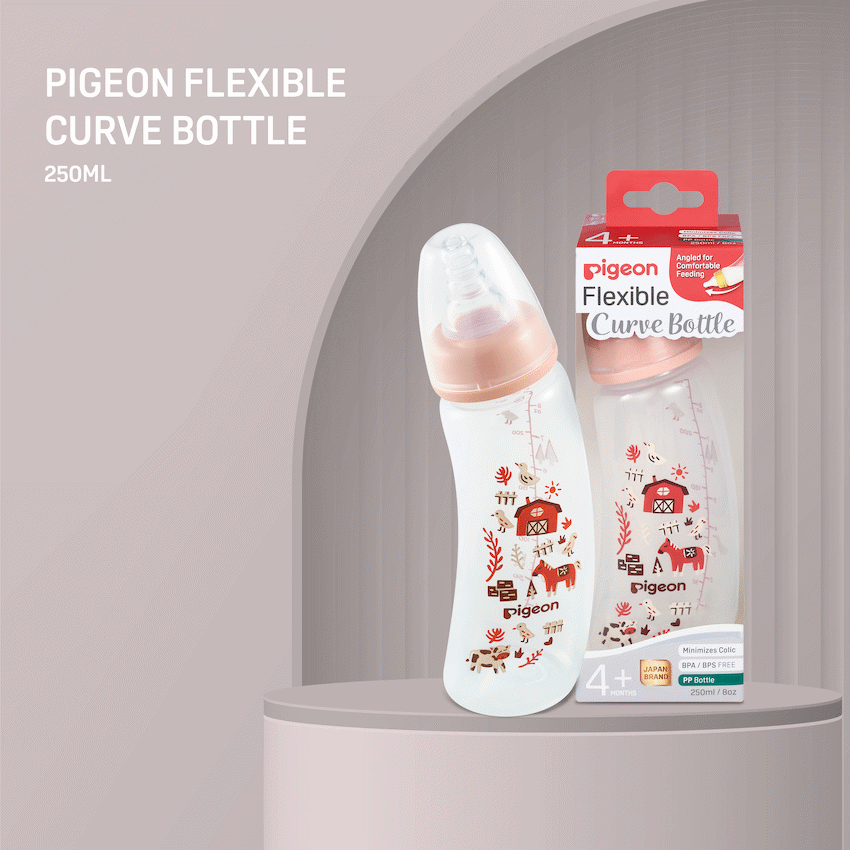 PIGEON FLEXIBLE CURVE BOTTLE 250ML - FARM - Image 6