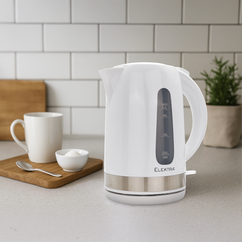 Elektra 1.7l Plastic Kettle - White - Image 6