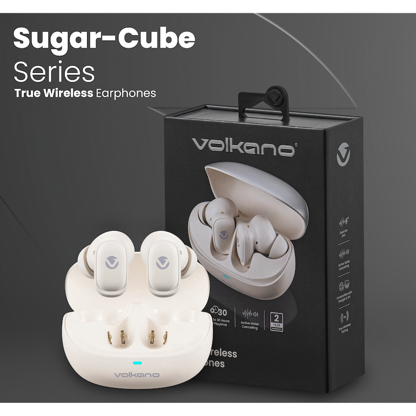 Volkano Sugar-Cube Active Noise-Cancelling True Wireless Earphones - Nude - Image 6