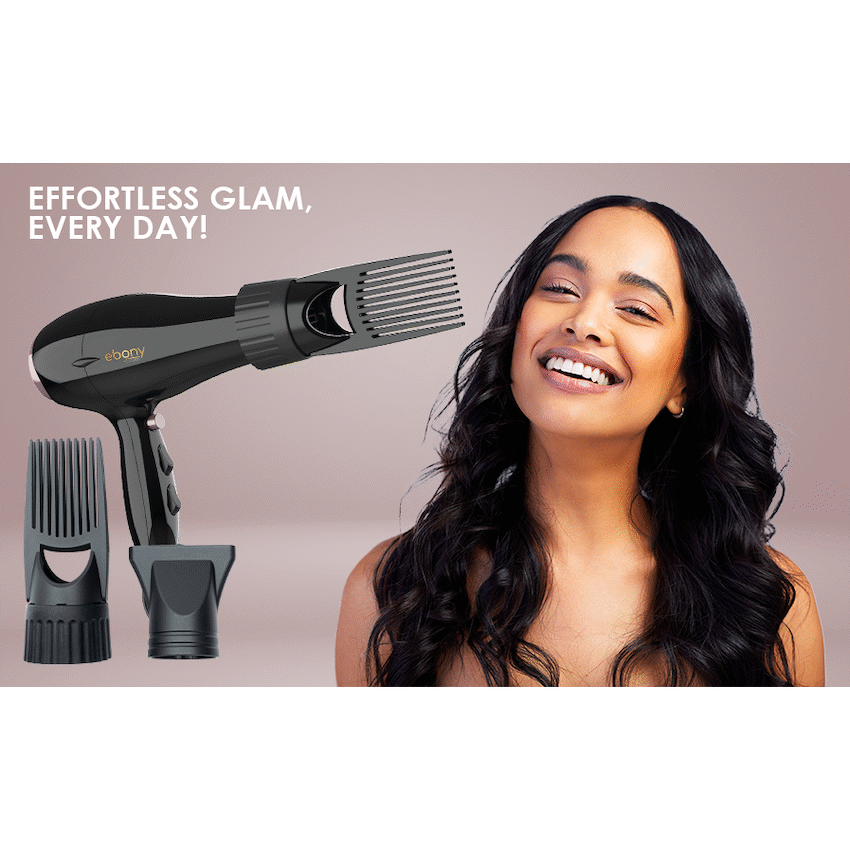 Carmen Power Comb Hairdryer 2000w - Ebony - Image 6