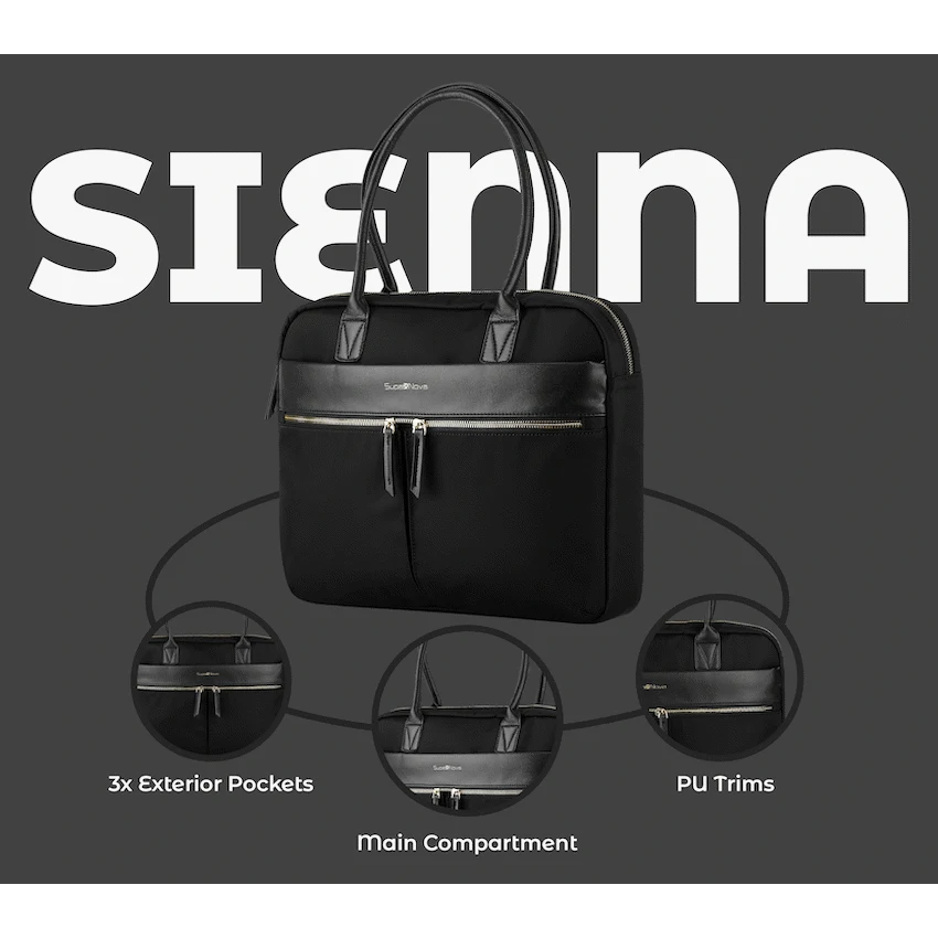 SupaNova Sienna 14.1' Ladies Laptop Bag - Black - Image 6